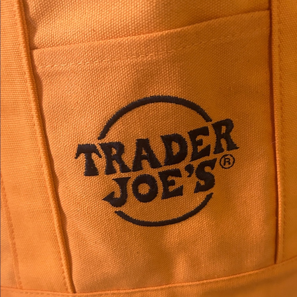 Trader Joe's Orange Tote Bag NWT - Picture 4 of 4